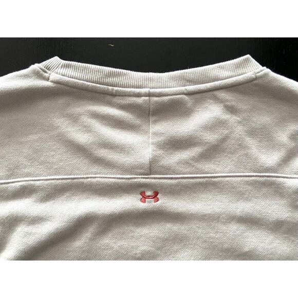 UNDER ARMOUR Freedom Threadborne Crew Off-White/Red Sweatshirt Ladies sz Small - Picture 10 of 11